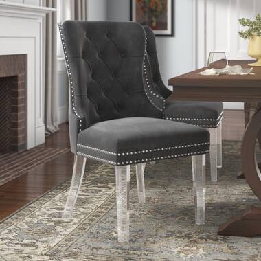 Stonefort tufted velvet upholstered dining online chair